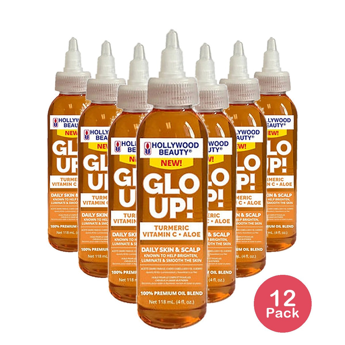Hollywood Glo Up Turmeric Aloe Gel 4 Oz (Pack of 12)