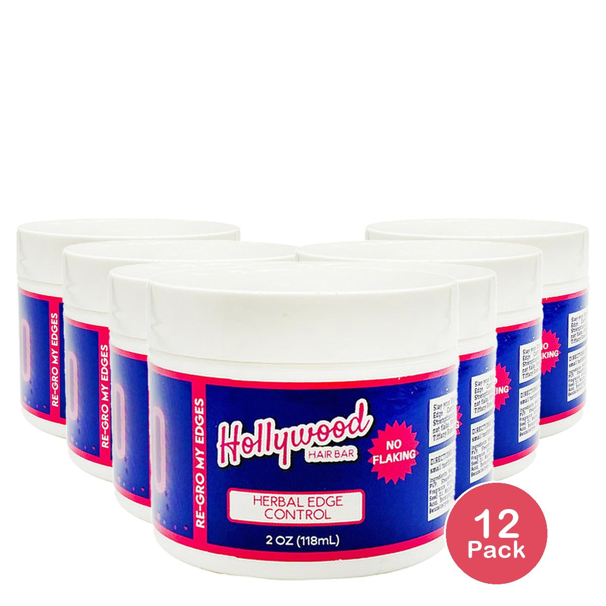 Hollywood Hair Bar Edge Control 2 Oz (Pack of 12)