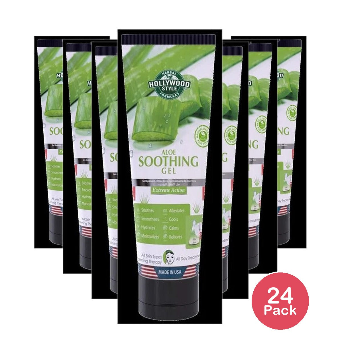 Hollywood Style Aloe Soothing Gel 100 ml (Pack of 24)