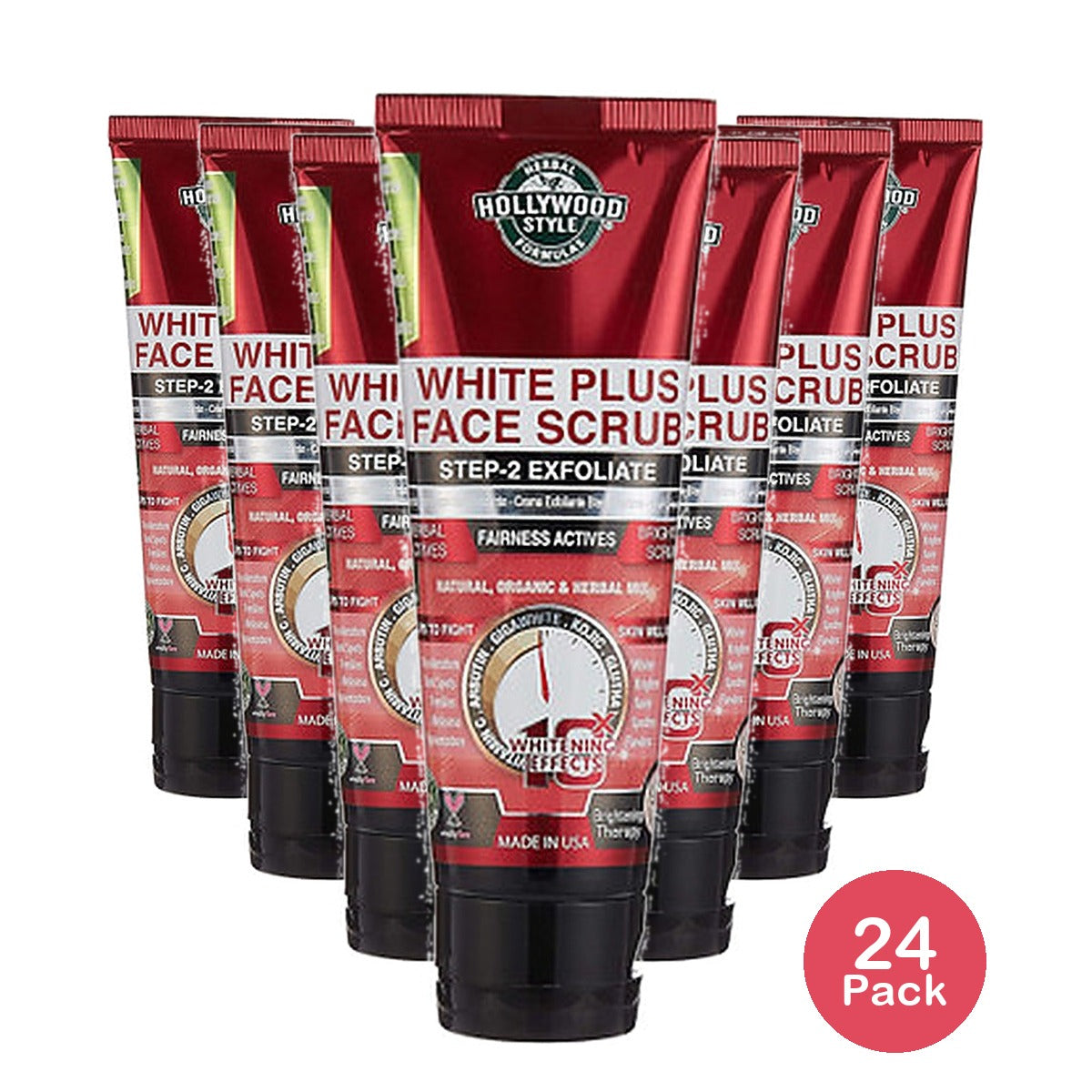 Hollywood Style White Plus Face Scrub 3.2 Oz (Pack of 24)
