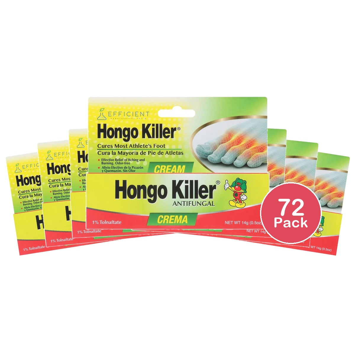 Hongo Killer Antifungal Foot Cream 1 Oz (Pack of 72)
