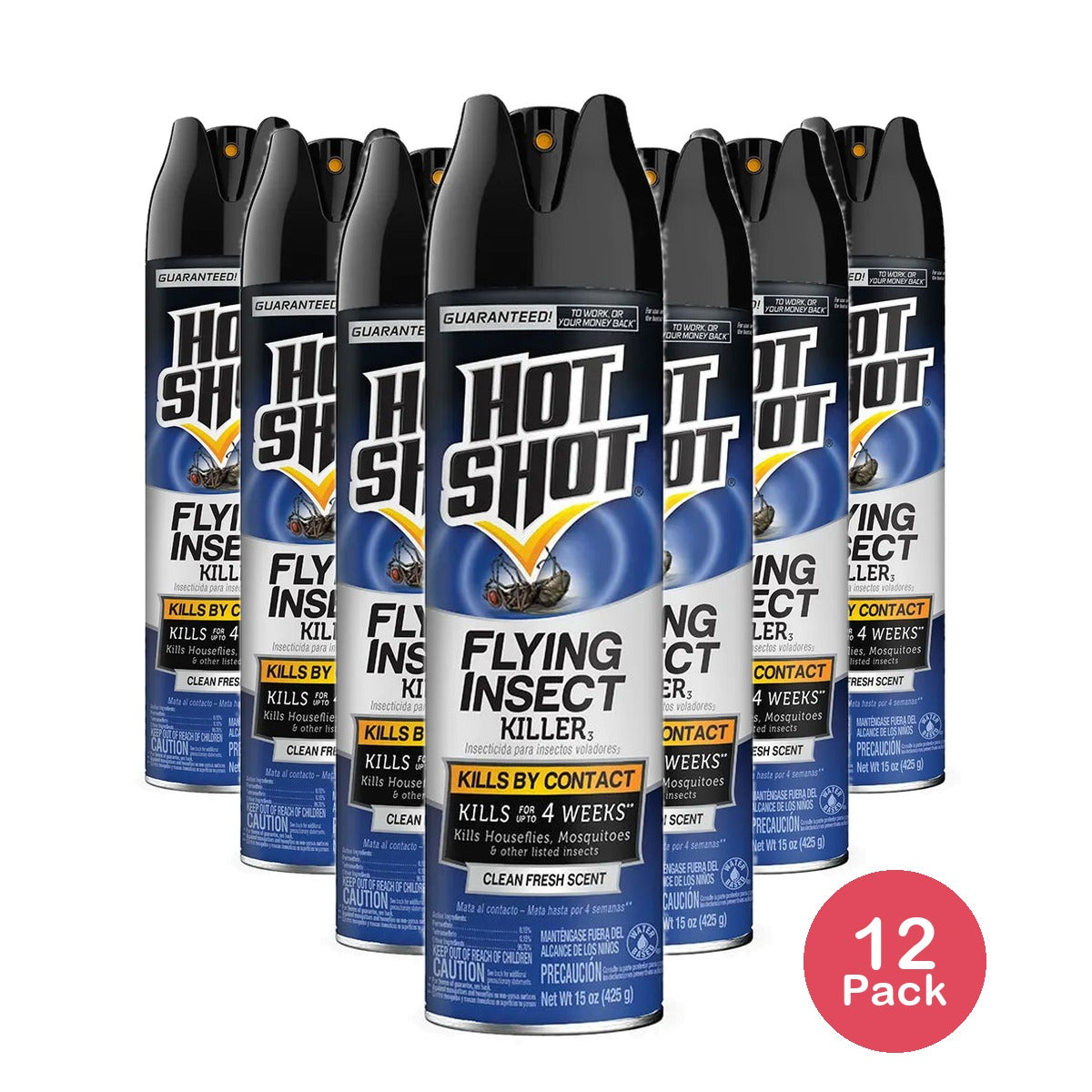 Hot Shot Clean Fresh Scent Flying Insect 15Oz (Pack of 12)