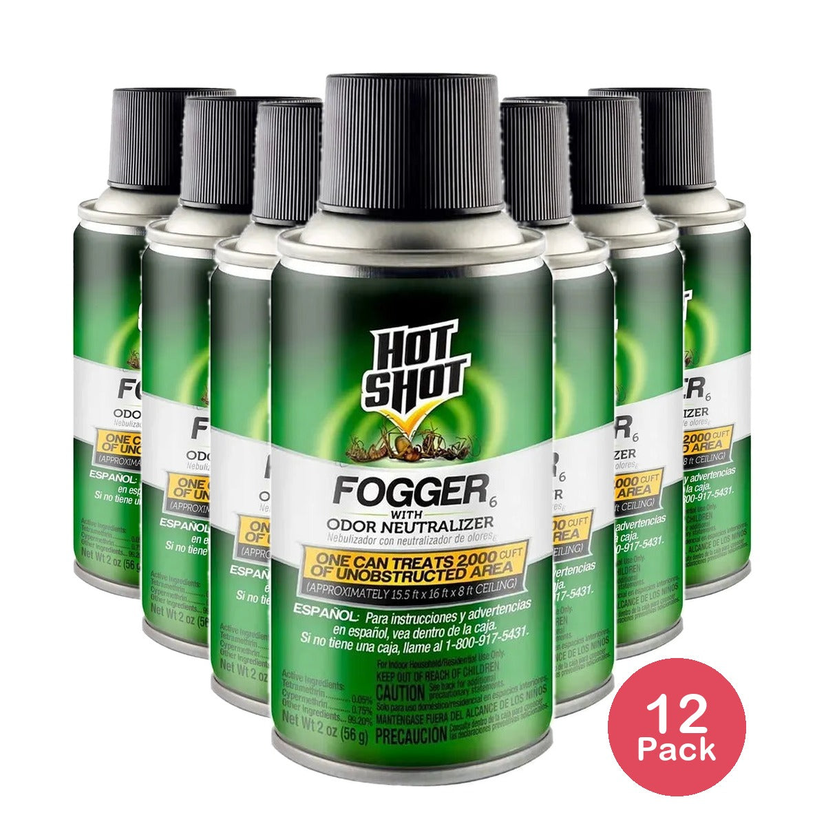 Hot Shot Indoor Fogger With Odor Neutralizer 2Oz (Pack of 12)