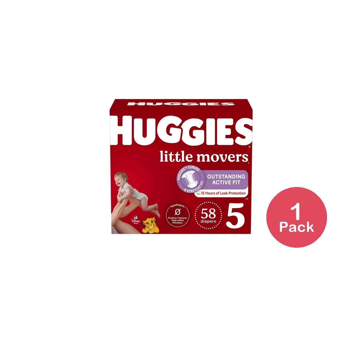 Huggies Little Movers Baby Disposable Diapers - Size 5(Pack of 1)