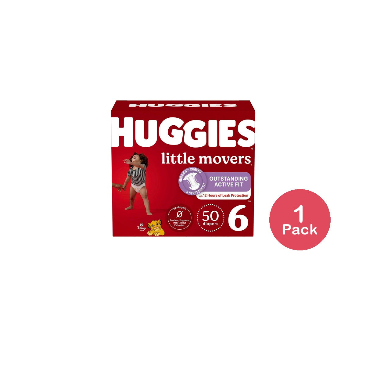 Huggies Little Movers Baby Disposable Diapers - Size 6 (Pack of 1)