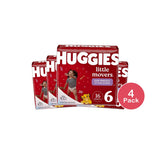 Huggies Little Movers Baby Disposable Diapers Size 6 Pack Of 4)