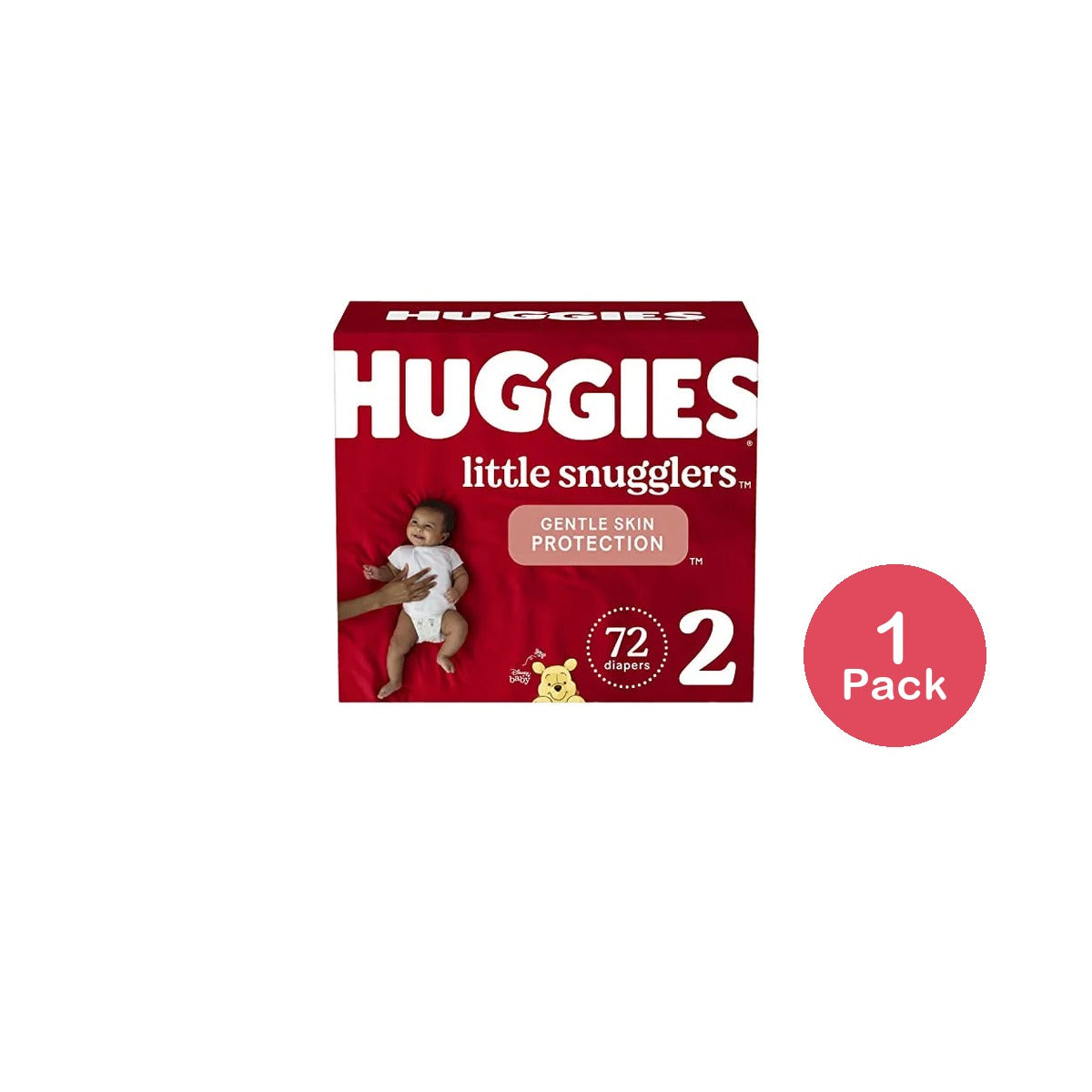Huggies Little Snugglers Baby Diapers Size 2 72 Count 78.4oz (Pack of 1)