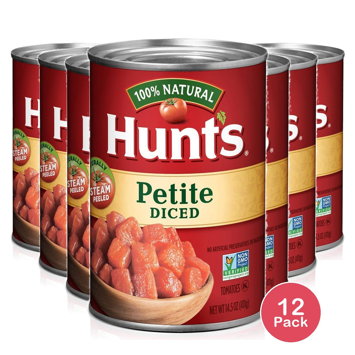 Hunt's Petite Diced Tomatoes 14.5 Oz (Pack of 12)