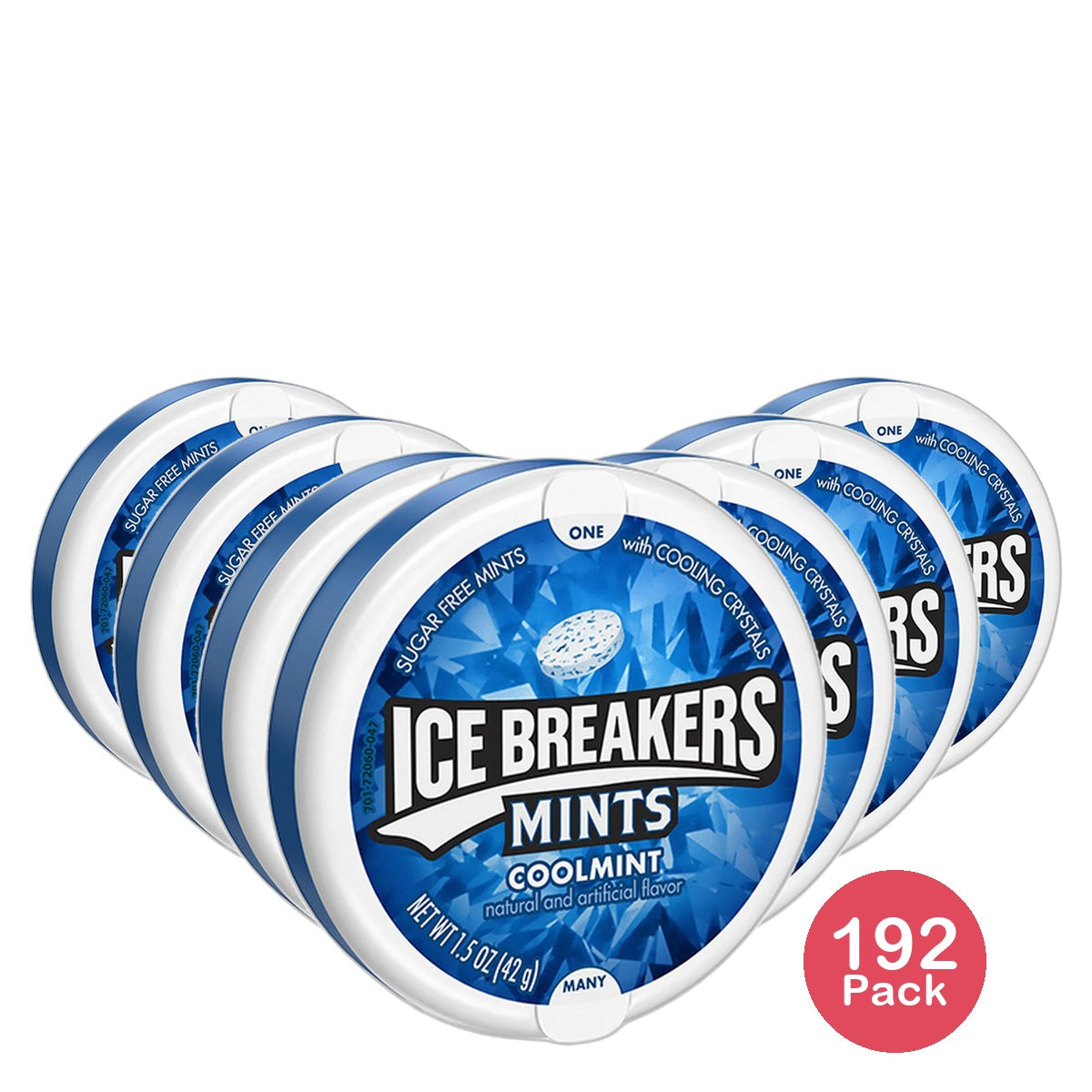 Ice Breakers Sugar Free Mints Coolmint Containers 1.5Oz (Pack of 192)