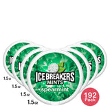 Ice Breakers Sugar Free Mints - Spearmint, 1.5 Oz (Pack of 192)