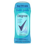 Degree Shower Clean 48-Hour Solid Antiperspirant & Deodorant 2Ct 2.6 Oz (Pack Of 6)