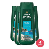 Irish Spring Active Scrub Body Wash for Men 20Oz (Pack of 4)