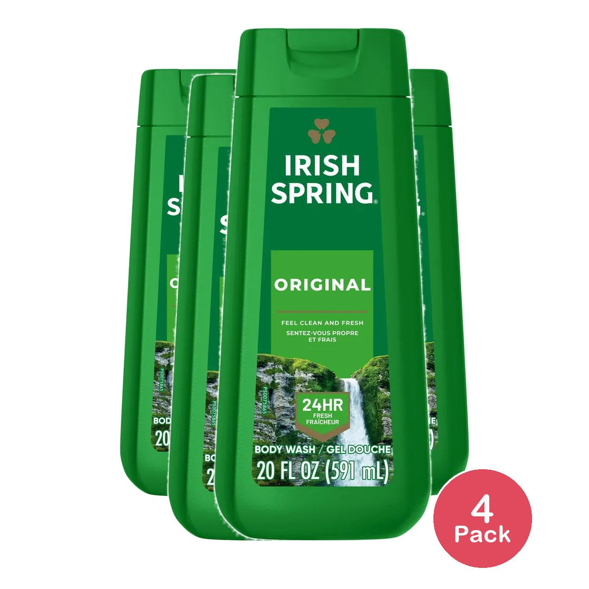 Irish Spring Original Clean Body Wash For Men 20Oz (Pack of 4)