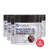 ISOPLUS Black Castor Oil Coconut Oil Hair Scalp Conditioner (5.25 oz) (Pack of 6)