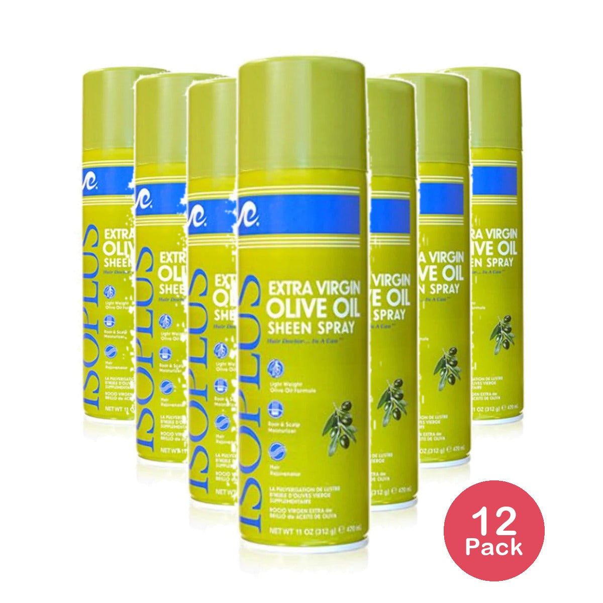 Isoplus Extra Virgin Olive Oil Sheen Spray 11oz (Pack of 12)