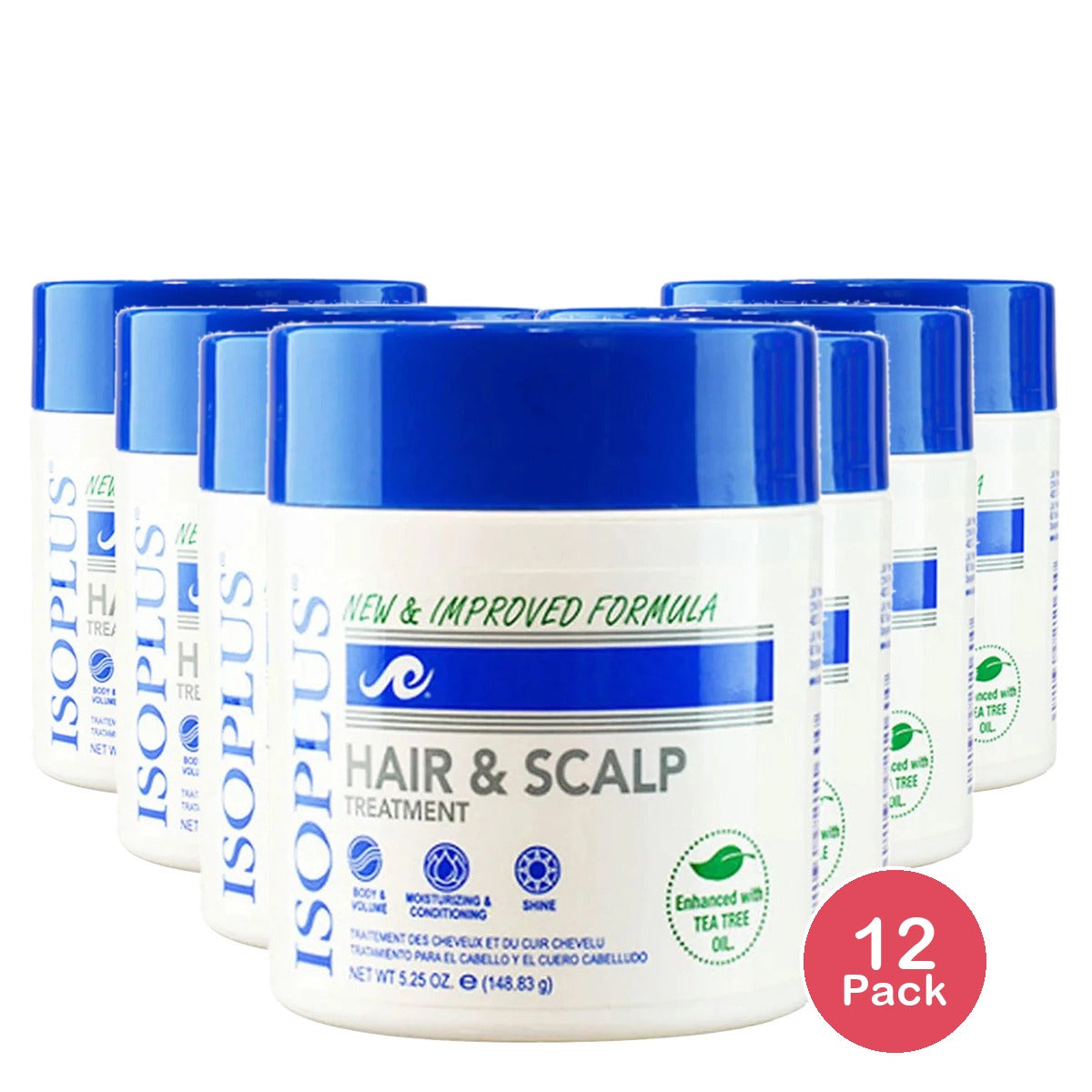 ISOPLUS Hair and Scalp Treatment with Tea Tree Oil Mango Butter (5.25 oz) (Pack of 12)