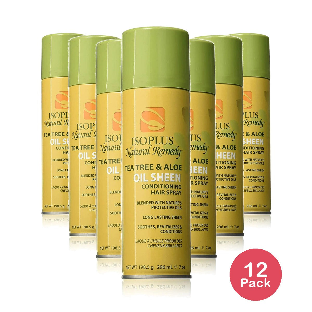 Isoplus Natural Remedy Tea Tree Aloe Oil Sheen Spray 7 oz. (Pack of 12)
