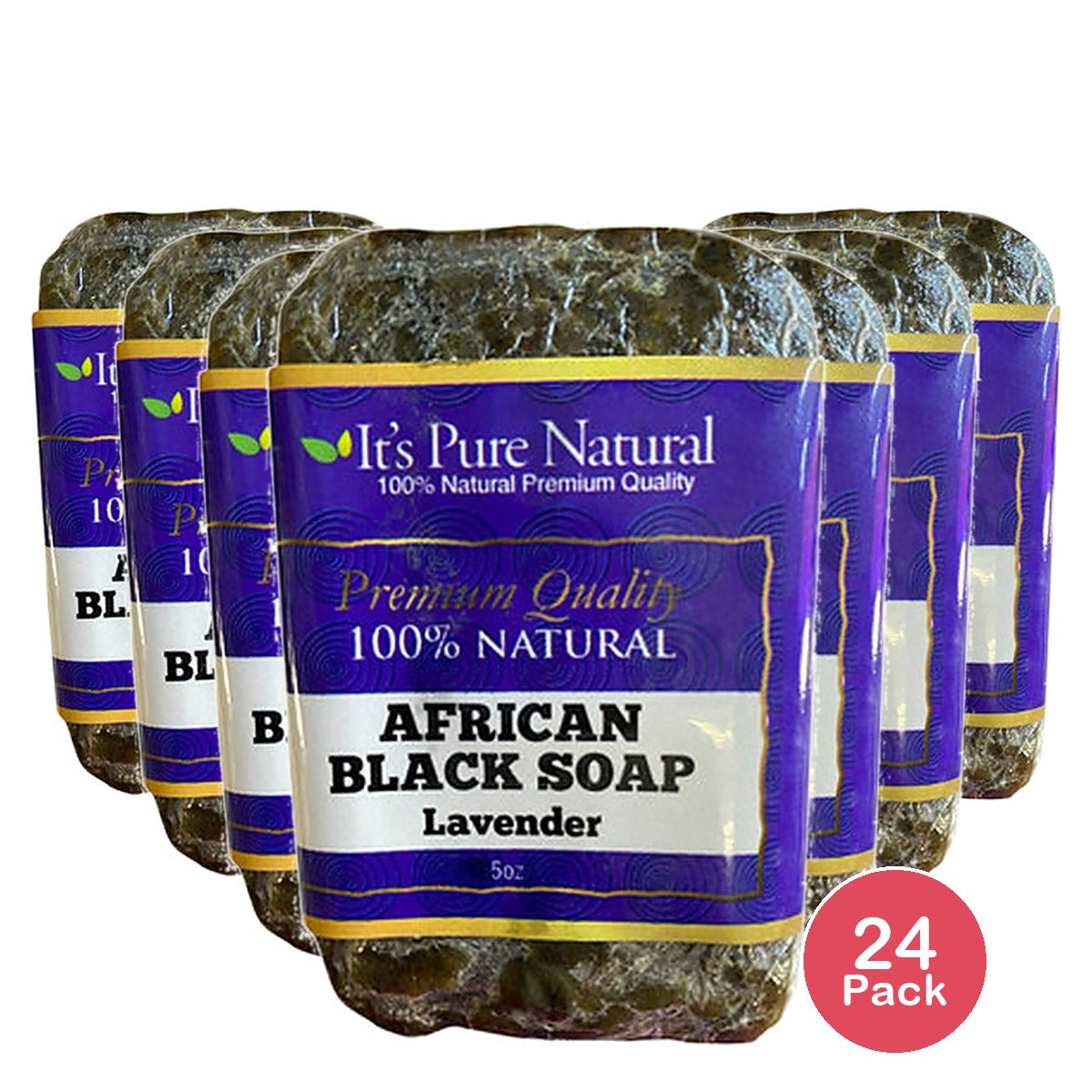 It's Pure African Black Soap Lavender 5 Oz (Pack of 24)