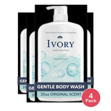 Ivory Mild and Gentle Body Wash, Original Scent, 35 fl oz (Pack of 4)