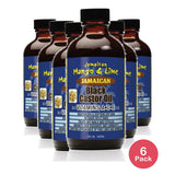 Jamaican Mango and Lime Black Castor Oil with Vitamins A D and E 4Oz (Pack of 6)
