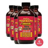 Jamaican Mango & Lime Black Castor Oil Argan 4 Oz (Pack of 6)