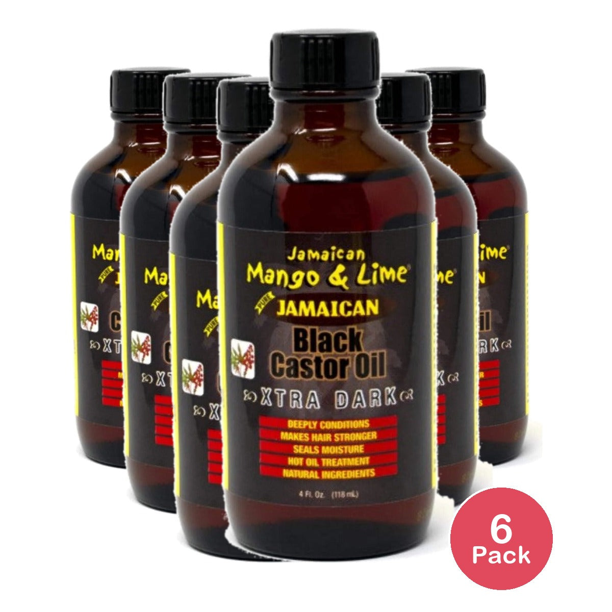 Jamaican Mango & Lime Black Castor Oil Extra Dark (Pack of 6)