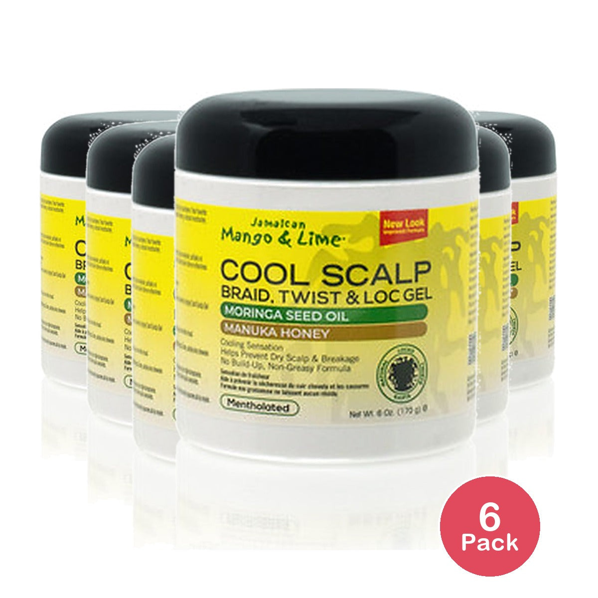 Jamaican Mango & Lime Cool Scalp Braid Twist Loc Gel 6 Oz (Pack of 6)
