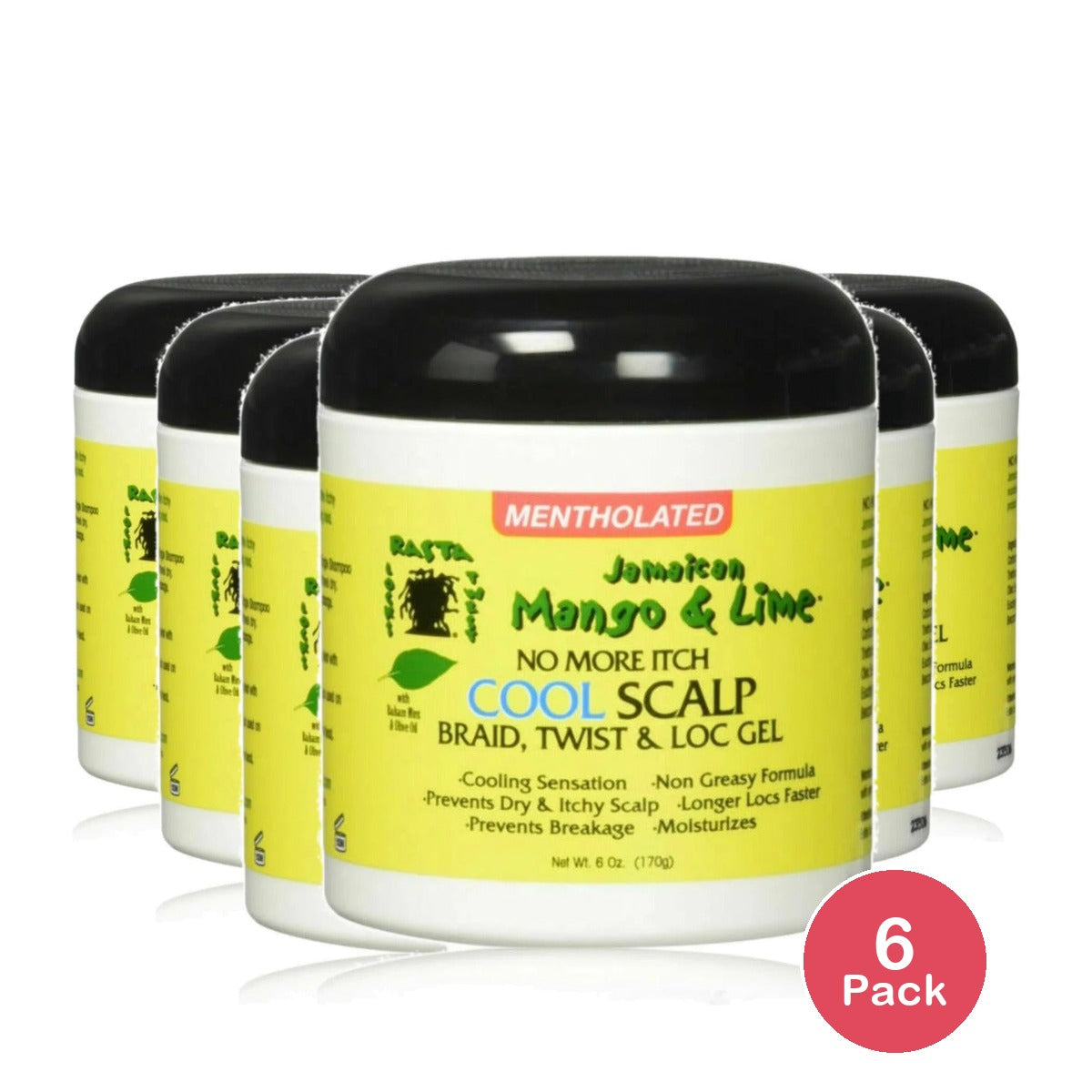 Jamaican Mango & Lime Cool Scalp Gel 16 Oz (Pack of 6)