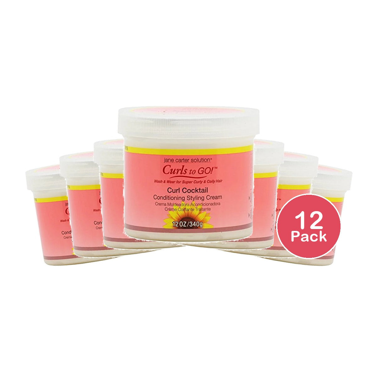 JANE CARTER SOLUTION Curls to Go Cocktail Conditioning Cream () - Hydrating 12 oz (Pack of 12)
