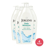 Jergens Daily Moisture Body Lotion with Hydralucence Blend Dry Skin Moisturizer 21 oz(Pack of 4)