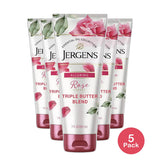 Jergens Hand and Body Lotion Rose Body Butter Lotion with Camellia Essential Oil 7Oz (Pack of 5)
