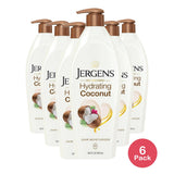 Jergens Hydrating Coconut Body Lotion Moisturizer for Dry Skin Dermatologist Te 26.5 Oz (Pack of 6)