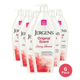 Jergens Original Scent with Cherry Almond Body Lotion Dry Skin Body Moisturizer 26.5. Oz (Pack of 6)