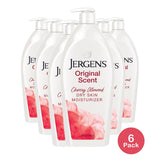 Jergens Original Scent with Cherry Almond Essence Dry Skin Moisturizer, Long Las 32 fl oz (Pack of 6)