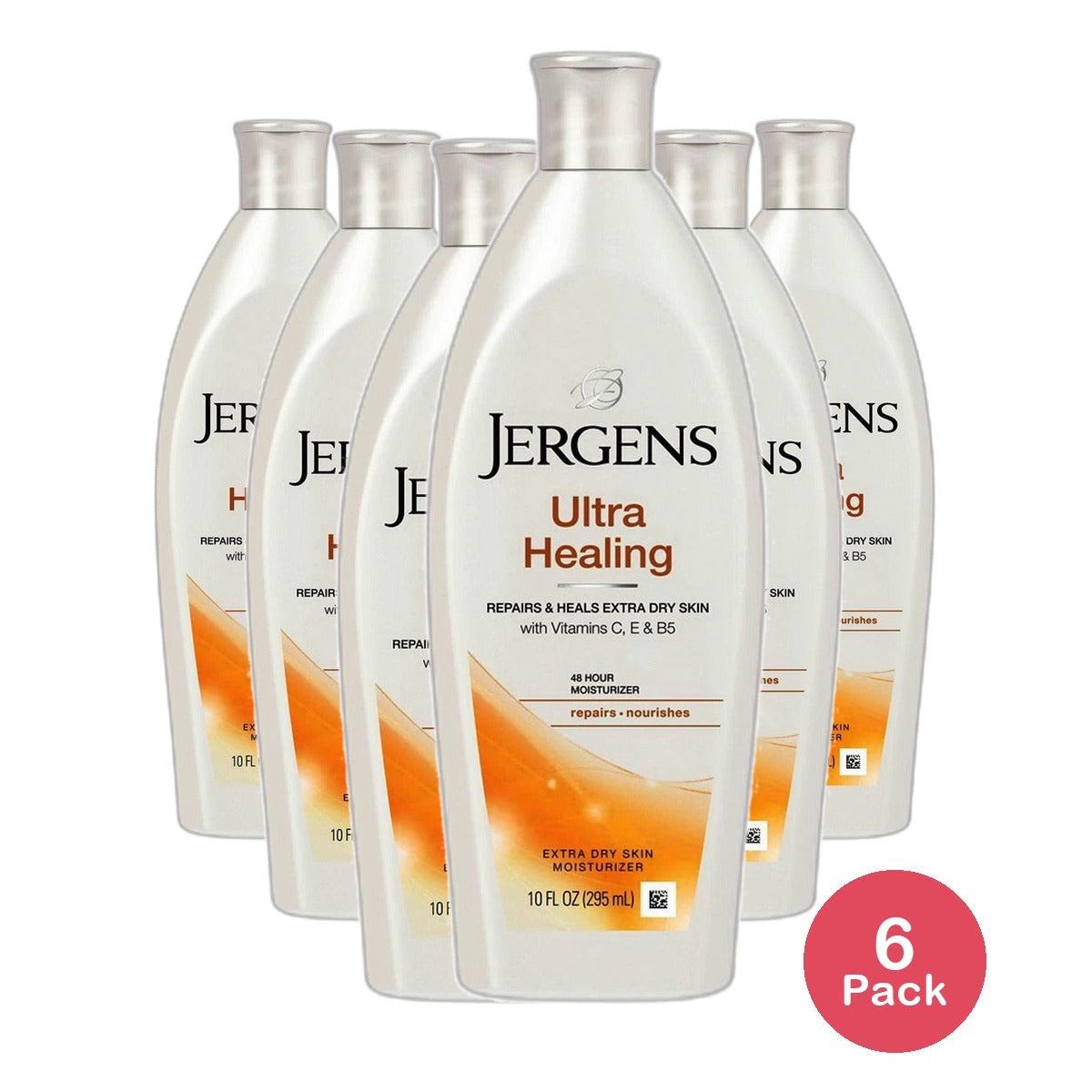 Jergens Ultra Healing Extra Dry Skin Moisturizer 10Oz (Pack of 6)