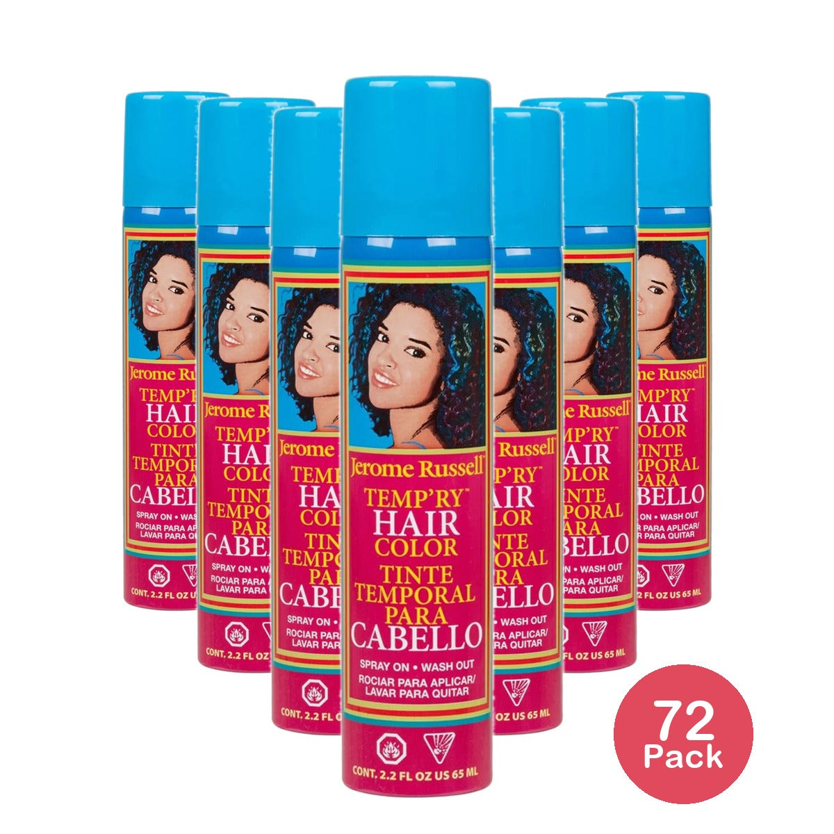 Jerome Russell Temp Ry Color Spray Burgundy 2.2 Oz (Pack of 72)