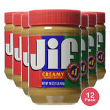 Jif Creamy Peanut Butter 16 Ounces (Pack of 12)