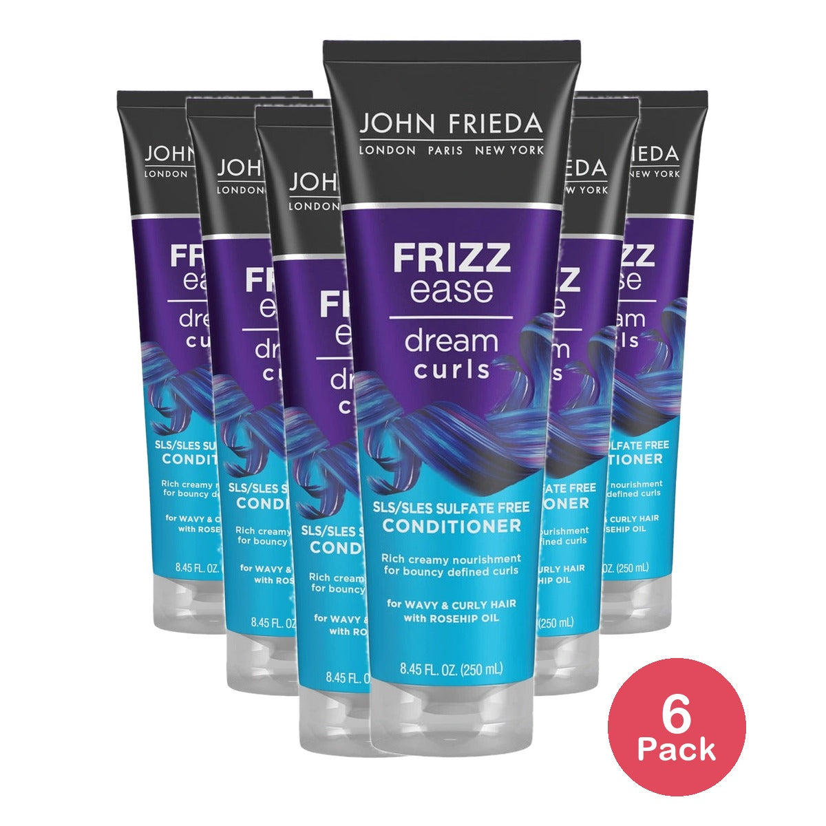 John Frieda Anti Frizz Frizz Ease Dream Curls Conditioner 8.45 oz(Pack of 6)