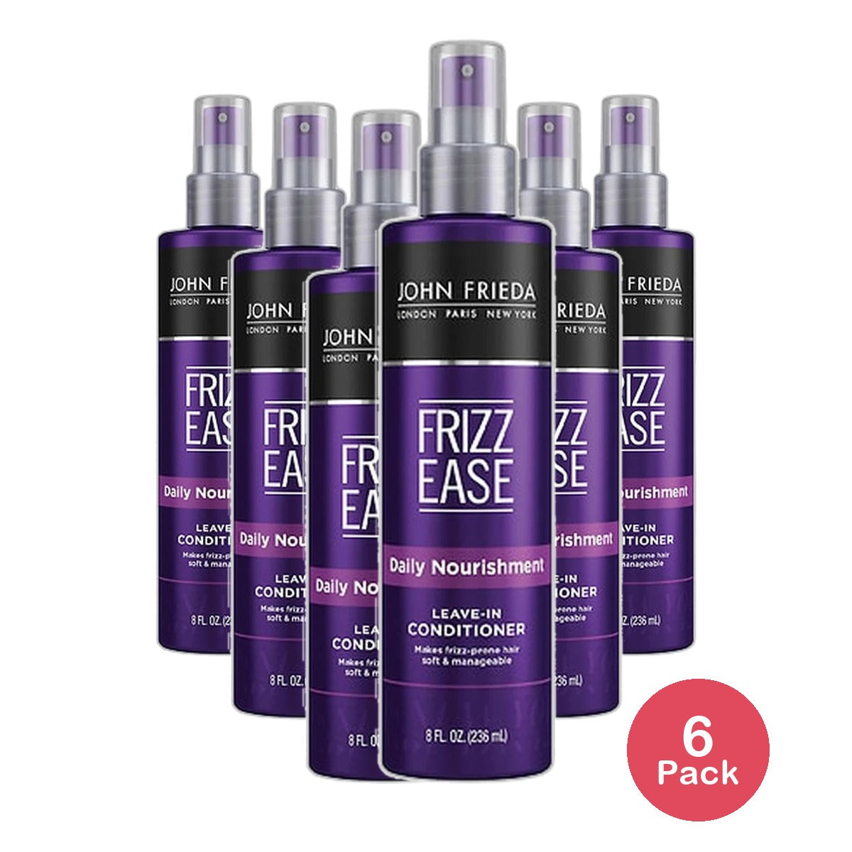 John Frieda Frizz-Ease Daily Nourishment Leave-In Fortifying Spray 8Oz (Pack of 6)