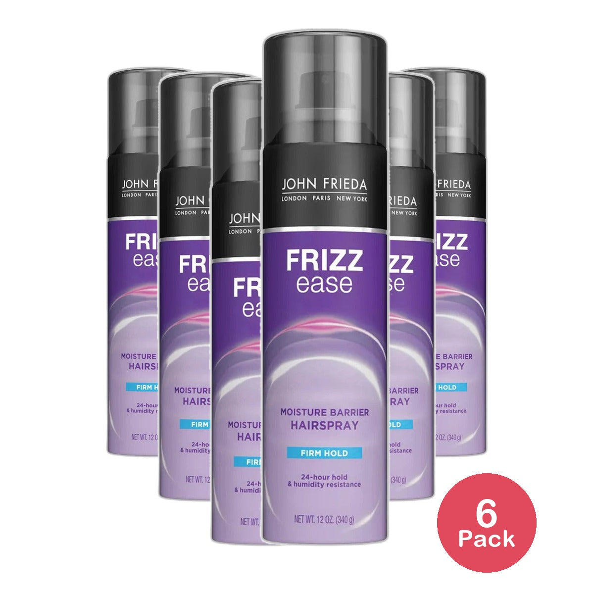 John Frieda Frizz Ease Moisture Barrier Hair Spray Firm Hold 12Oz (Pack of 6)