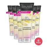 John Frieda Go Blonder Lightening Shampoo for Blonde Color-Treated Hair Paraben8.3 Fl Oz (Pack of 6)