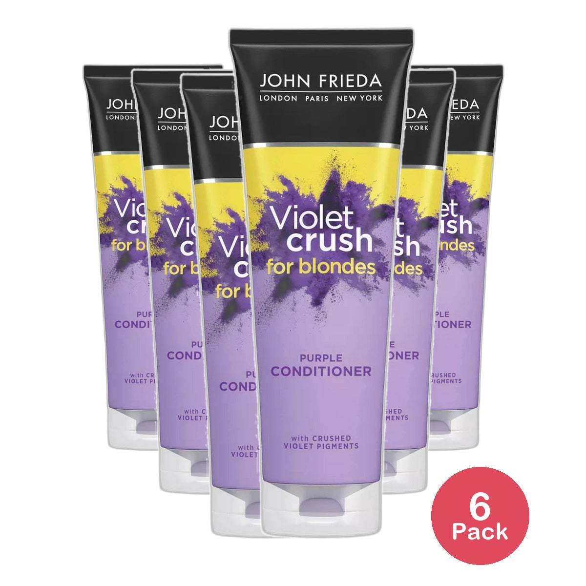 John Frieda Violet Crush Purple Conditioner Violet Pigments 9.6Oz (Pack of 6)