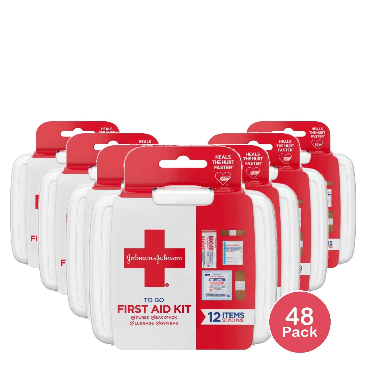 Johnson And Johnson Mini First Aid To Go Kit 1.6Oz (Pack of 48)