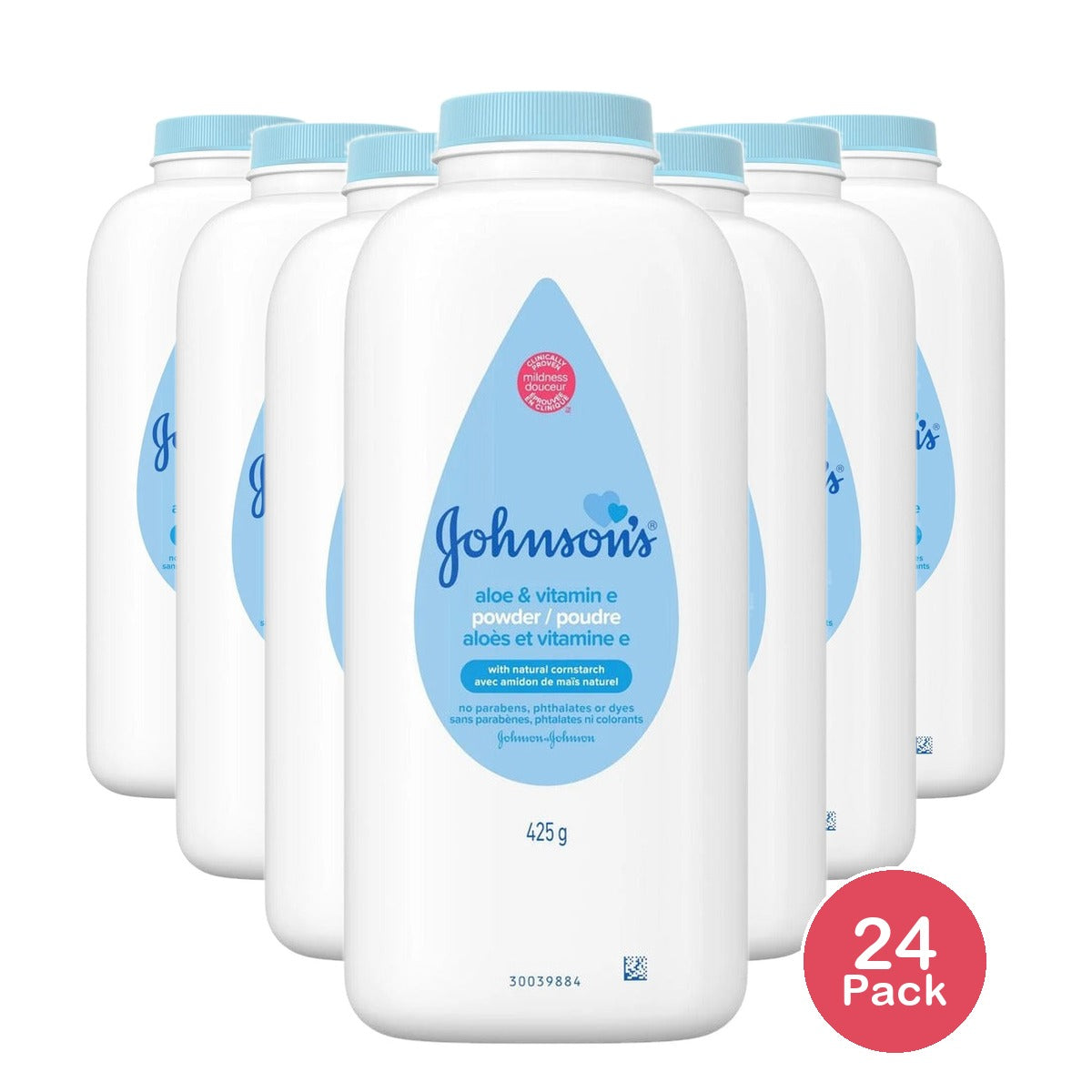 Johnson's Baby Cornstarch with Aloe 15 Oz (Pack of 24)