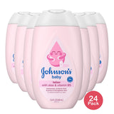 Johnson's Moisturizing Pink Baby Lotion with Coconut Oil 13.6Oz (Pack of 24)