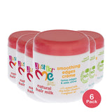 Just For Me Natural Hair Milk Smoothing Edges Cream - For Curly Coily RelAxed 6 Oz (Pack of 6)