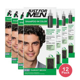 Just For Men Touch of Gray Gray Hair Coloring for Men's with Comb Applicator Gre (Pack of 12)