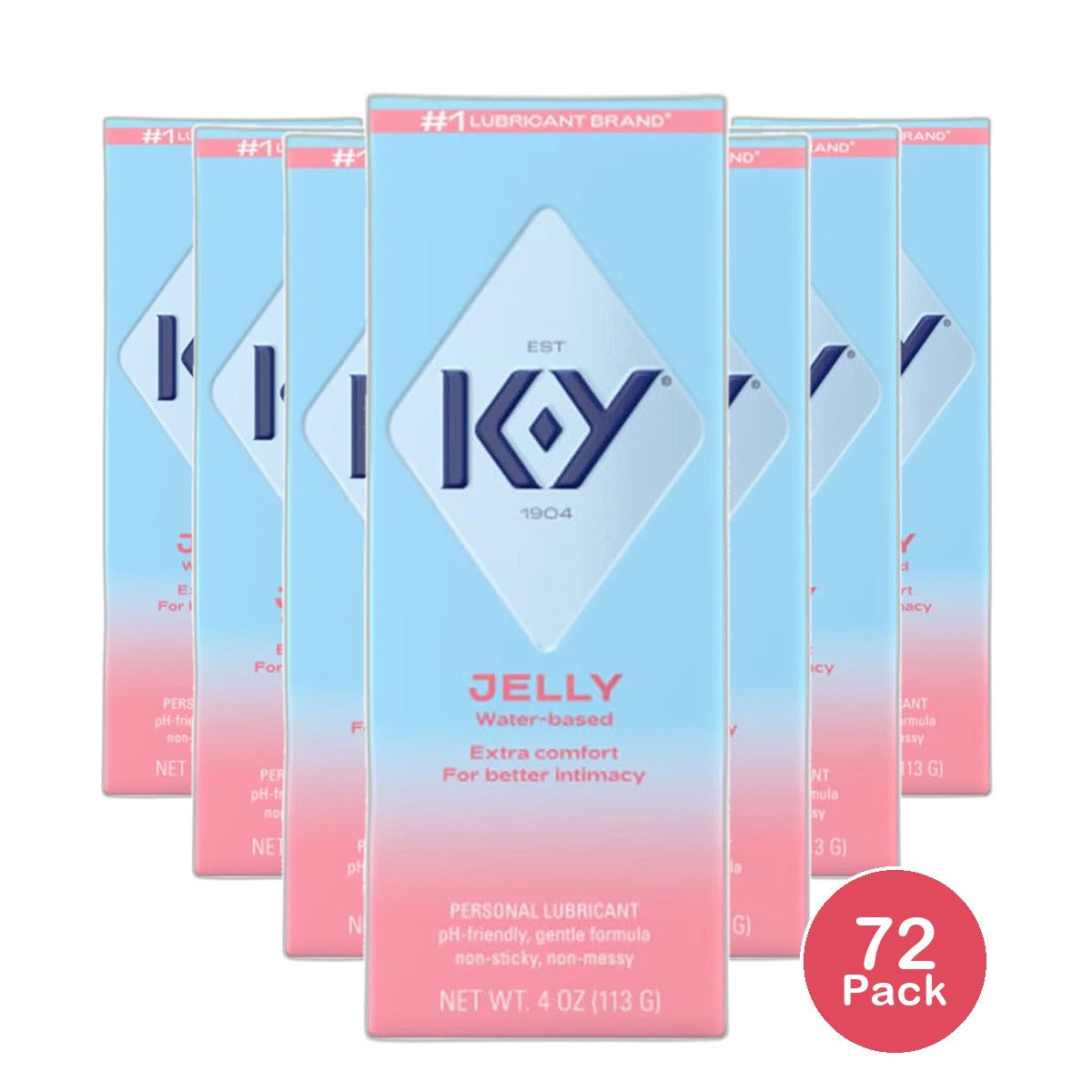 K-Y Jelly Classic Water Based Personal Lubricant 2Oz (Pack of 72)