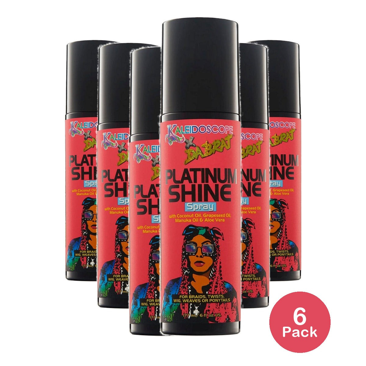 Kaleidoscope Da Brat Platinum Shine Spray 6 Oz (Pack of 6)