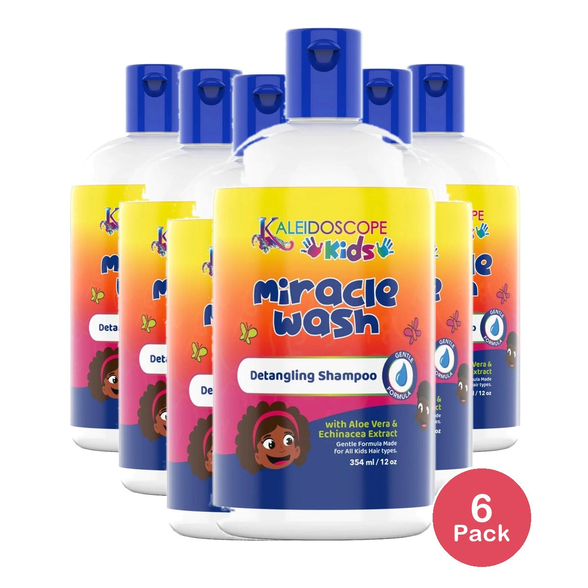 Kaleidoscope Kids Miracle Wash Detangling Shampoo 12 Oz (Pack of 6)